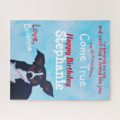 Carte d'anniversaire du mignon chien Puzzle (Horizontal)