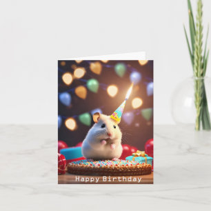 Carte d'anniversaire du mignon Hamster