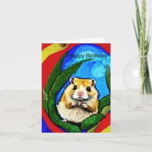 Carte d'anniversaire du mignon Hamster