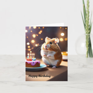 Carte d'anniversaire du mignon Hamster