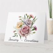 Carte d'anniversaire du mois de janvier (Devant)