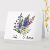 Carte d'anniversaire du mois de juillet (Fleur jaune)