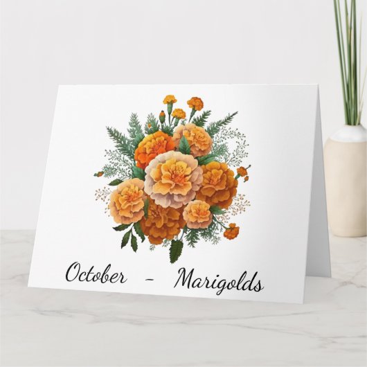 Carte d'anniversaire du mois d'octobre (Devant)