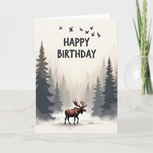 Carte d'anniversaire du monarque de la forêt