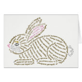 Carte d'anniversaire du monde du lapin (Devant Horizontal)