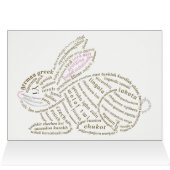 Carte d'anniversaire du monde du lapin (Intérieur Horizontal (haut))