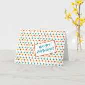 Carte d'anniversaire du Motif des points du milieu (Fleur jaune)