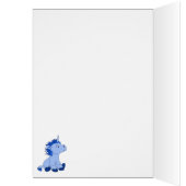 Carte d'anniversaire du Motif triangle bleu unicor (Intérieur (Gauche))