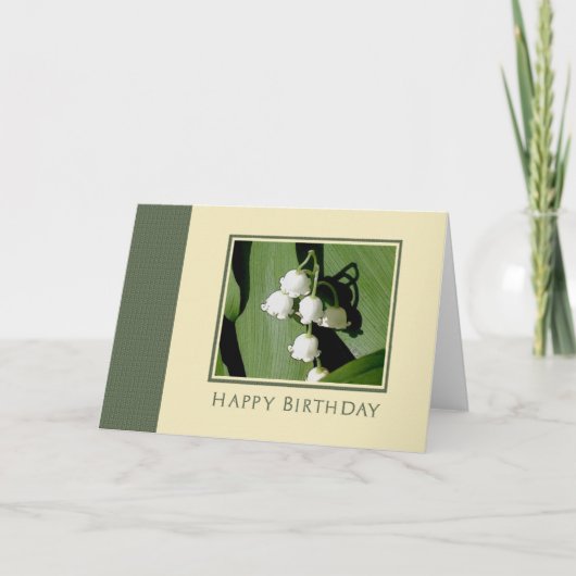 Carte d'anniversaire du muguet (Devant)