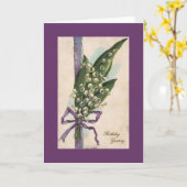 Carte d'anniversaire du muguet (Fleur jaune)