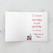 Carte d'anniversaire du Ninja Aquarelle (Intérieur)