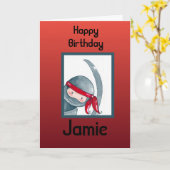 Carte d'anniversaire du Ninja Aquarelle (Fleur jaune)