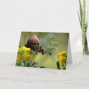 Carte d'anniversaire du papillon Swallowtail