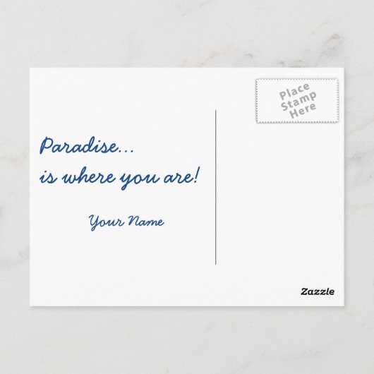 Carte d'anniversaire du paradis tropical (Dos)