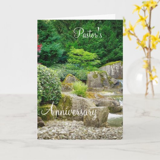 Carte d'anniversaire du pasteur (Fleur jaune)