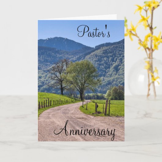 Carte d'anniversaire du pasteur (Fleur jaune)