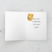 Carte d'anniversaire du pasteur d'aquarelle de cir (Intérieur)