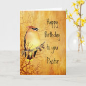 Carte d'anniversaire du pasteur d'aquarelle de cir (Fleur jaune)