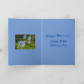 Carte d'anniversaire du pavot de l'Himalaya pour b (Intérieur)