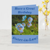 Carte d'anniversaire du pavot de l'Himalaya pour b (Fleur jaune)