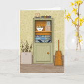 Carte d'anniversaire du Pays hutch (Fleur jaune)