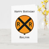 Carte d'anniversaire du paysage ferroviaire (Fleur jaune)