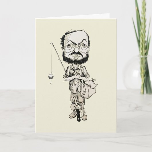 Carte d'anniversaire du pêcheur (Devant)