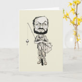 Carte d'anniversaire du pêcheur (Fleur jaune)