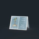 Carte d'anniversaire du père de Dieu - oiseau d'aq<br><div class="desc">A lovely watercolour bird birthday card for God Father. Great for a bird or wildlife lover.</div>