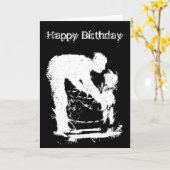 Carte d'anniversaire du père et de l'enfant (Fleur jaune)