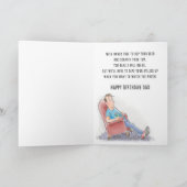 Carte d'anniversaire du père Sports Fan TV (Intérieur)