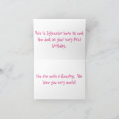 Carte d'anniversaire du phoque bébé (Intérieur)