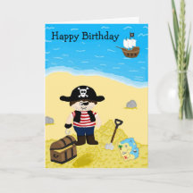 Carte d'anniversaire du pirate