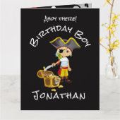 Carte d'anniversaire du pirate (Fleur jaune)
