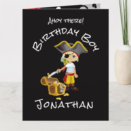 Carte d'anniversaire du pirate (Devant)
