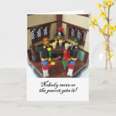 Carte d'anniversaire du pirate (Fleur jaune)