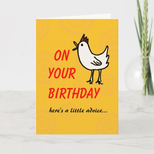 Carte d'anniversaire du poulet du printemps (Devant)