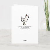 Carte d'anniversaire du poulet du printemps 60e (Dos)