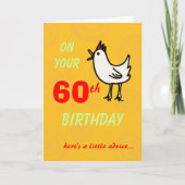 Carte d'anniversaire du poulet du printemps 60e (Devant)