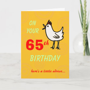 Carte d'anniversaire du poulet du printemps 65e