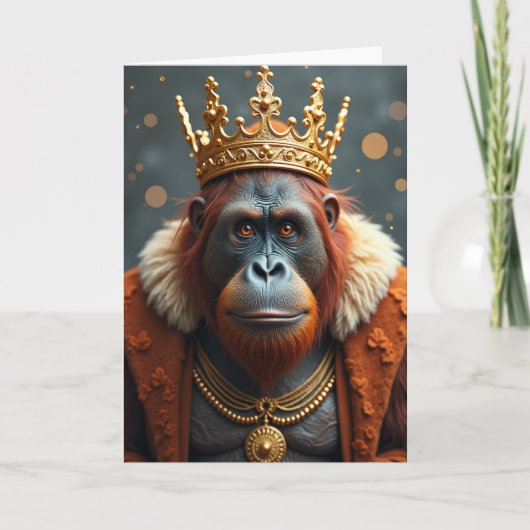 Carte d'anniversaire du primate couronné (Devant)