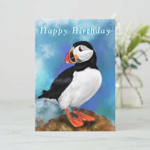 Carte d'anniversaire du Puffin Atlantique