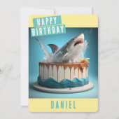 Carte d'anniversaire du requin (Devant)