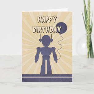 Carte d'anniversaire du robot
