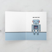 Carte d'anniversaire du robot de jouets (Intérieur)