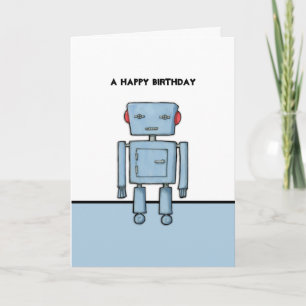Carte d'anniversaire du robot de jouets