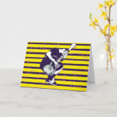 Carte d'anniversaire du Rockin jaune (Fleur jaune)