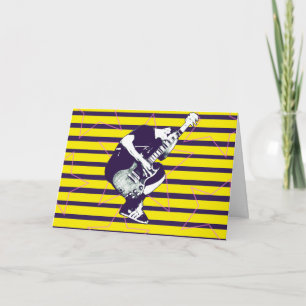 Carte d'anniversaire du Rockin jaune