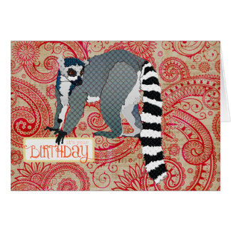 Carte d'anniversaire du Roi Julian Red Boho
