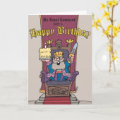 Carte d'anniversaire du roi Wally (Fleur jaune)